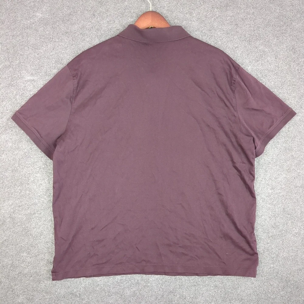 Banana Republic Luxe Touch Performance Polo Shirt Mens XL Plum Burgundy‎